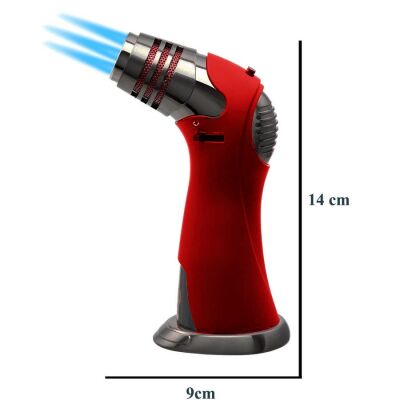 Myon Quattro Puro Masa Çakmağı 4 Alev Kırmızı - 3