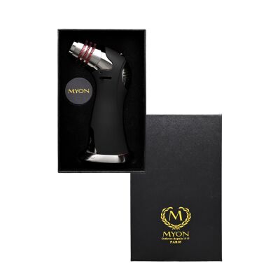 Myon Quattro Puro Masa Çakmağı 4 Alev Siyah - 4