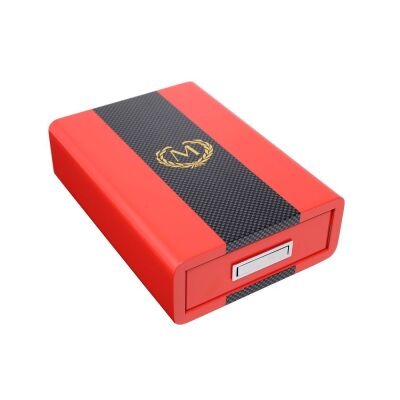 Myon Racing Edition Ahşap Puro Küllüğü Delici ve Kesicili Kırmızı - 4