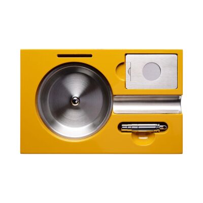 Myon Racing Edition Ahşap Puro Küllüğü Delici ve Kesicili Sarı - 1