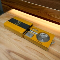 Myon Racing Edition Ahşap Puro Küllüğü Delici ve Kesicili Sarı - 2