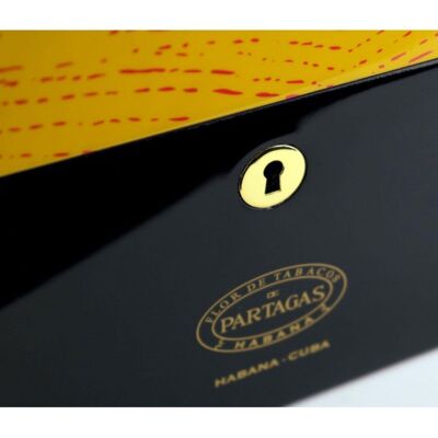 Partagas Siyah/Sarı Lake Humidor Puro Kutusu 50's - 5