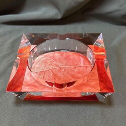 Passatore Tütün Yaprağı Desen Kristal Cam Puro Küllüğü 4l'ü - PASSATORE (1)