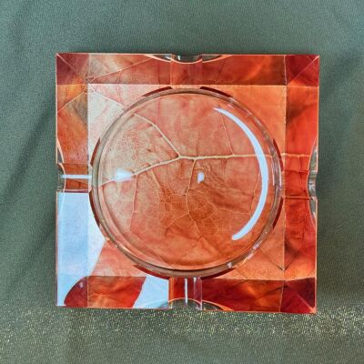 Passatore Tütün Yaprağı Desen Kristal Cam Puro Küllüğü 4l'ü - 4