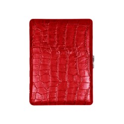 Pearl Japan Cosmos Deri Uzun Sigara Tabakası Croco Kırmızı 9lu - Pearl Japan