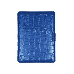 Pearl Japan Cosmos Deri Uzun Sigara Tabakası Croco Mavi 9lu - Pearl Japan