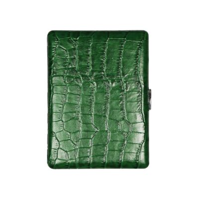 Pearl Japan Cosmos Deri Uzun Sigara Tabakası Croco Yeşil 9lu - 1