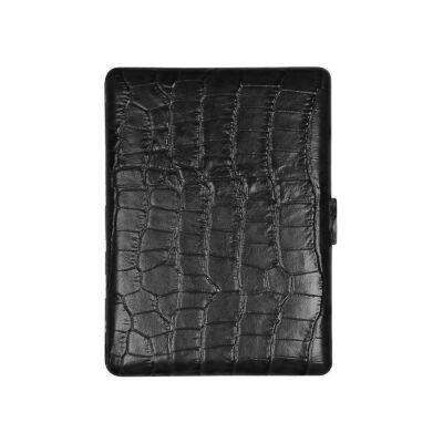 Pearl Japan Cosmos Deri Uzun Sigara Tabakası Croco Siyah 9lu - 1