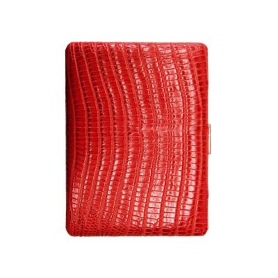 Pearl Japan Cosmos Deri Uzun Sigara Tabakası Lizard Kırmızı 9lu - 1