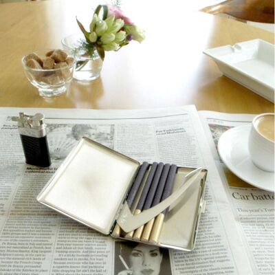 Pearl Japan Cosmos Metal Uzun Sigara Tabakası Krom Satin 9lu - 3