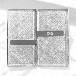 Pearl Japan Erika Metal Uzun Sigara Tabakası Krom Satin 12li - 3