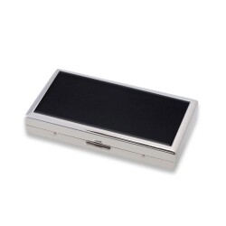 Pearl Japan Erika Metal Uzun Sigara Tabakası Krom Siyah 12li - Pearl Japan