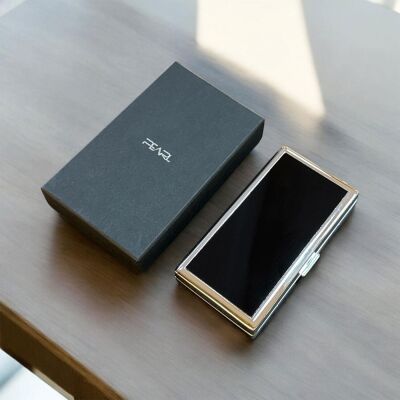 Pearl Japan Erika Metal Uzun Sigara Tabakası Krom Siyah 12li - 2