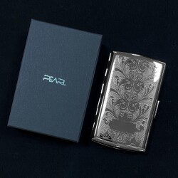 Pearl Japan Venus Metal Kısa Sigara Tabakası Arabasque Krom 12li - Pearl Japan (1)