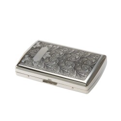 Pearl Japan Venus Metal Kısa Sigara Tabakası Arabasque Krom 12li - Pearl Japan