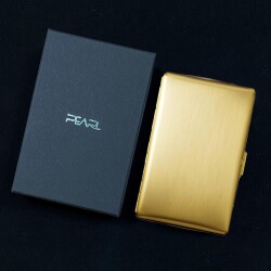 Pearl Japan Venus Metal Kısa Sigara Tabakası Satin Gold 12li - Pearl Japan (1)