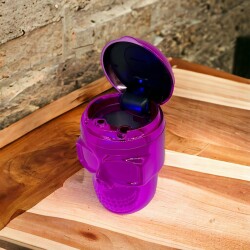 Pop Skull Led Işıklı Araç Araba Küllüğü Pembe 9cm - Atomic (1)