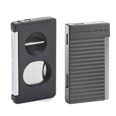 Porsche Design Double Kesici ve Jet Puro Çakmak Seti Grey P3626-3647 - 1