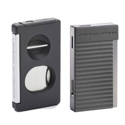 Porsche Design Double Kesici ve Jet Puro Çakmak Seti Grey P3626-3647 - PORSCHE DESİGN