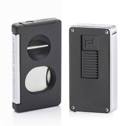 Porsche Design Double Kesici ve Jet Puro Çakmak Seti Grey P3626-3648 - PORSCHE DESİGN