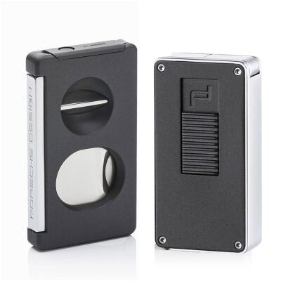 Porsche Design Double Kesici ve Jet Puro Çakmak Seti Grey P3626-3648 - 1