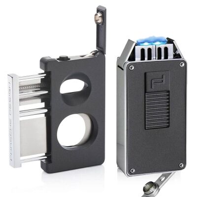 Porsche Design Double Kesici ve Jet Puro Çakmak Seti Grey P3626-3648 - 2