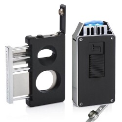 Porsche Design Double Kesici ve Jet Puro Çakmak Seti Siyah P3626/3648 - PORSCHE DESİGN (1)