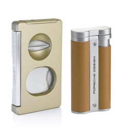 Porsche Design Puro Çakmak Kesici Seti Kahve P3633 05/26 - PORSCHE DESİGN