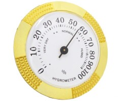 Angelo Puro Kutusu Humidor Nemölçer Higrometre 5cm Gold - ANGELO