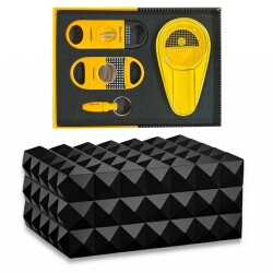 Quasar Design Humidor Puro Kutusu Mat Siyah 80's ve Puro Seti - CigarLoong