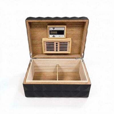 Quasar Design Humidor Puro Kutusu Mat Siyah 80's ve Puro Seti - 5