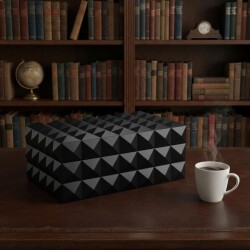 Quasar Design Humidor Puro Kutusu Mat Siyah 80's ve Puro Seti - CigarLoong (1)