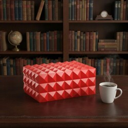 Quasar Design Humidor Puro Kutusu Mat Kırmızı 80's - 3