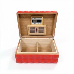 Quasar Design Humidor Puro Kutusu Mat Kırmızı 80's - 4