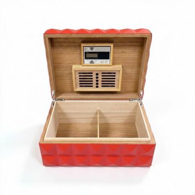 Quasar Design Humidor Puro Kutusu Mat Kırmızı 80's - 4