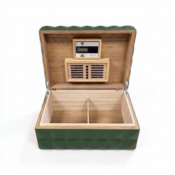 Quasar Design Humidor Puro Kutusu Mat Yeşil 80's ve Puro Seti - 4