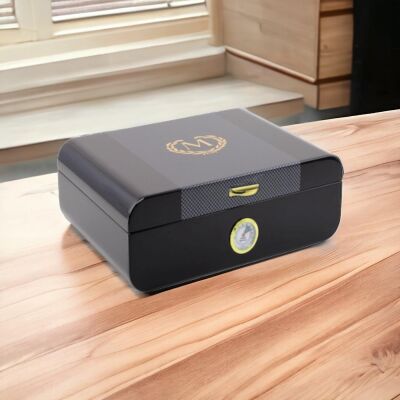 Racing Edition Karbon Dizayn Humidor Puro Kutusu Siyah 50's - 3