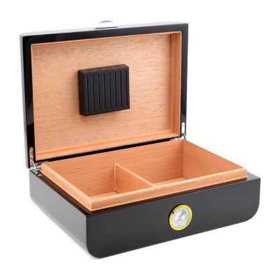 Racing Edition Karbon Dizayn Humidor Puro Kutusu Siyah 50's - 2
