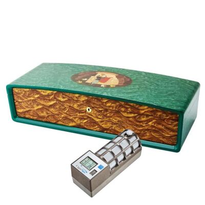 Romeo Julieta Humidor Puro Kutusu Yeşil Lake 150s Cigar Spa Elektronik Puro Nemlendirme Cihazı - 1