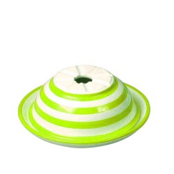 Saloon Seramik Ev Küllüğü Beyaz Yeşil Çizgiler 15cm - COOL