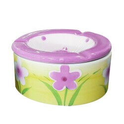 Saloon Seramik Ev Küllüğü Çiçekler Mor 12cm - COOL