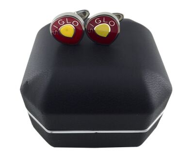 SİGLO Sarı Kırmızı Model Kol Düğmesi - 3