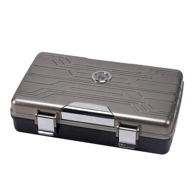 Silver Match Seyahat Tipi Puro Kutusu Humidor Metalik Gri 10's - 1