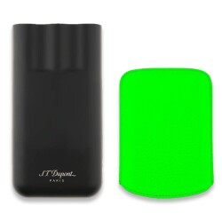 S.T. Dupont Deri Metal Puro Kılıfı Siyah/Neon Yeşil 3lüi (62Ring) - S.T.DUPONT (1)