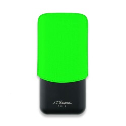 S.T. Dupont Deri Metal Puro Kılıfı Siyah/Neon Yeşil 3lüi (62Ring) - S.T.DUPONT
