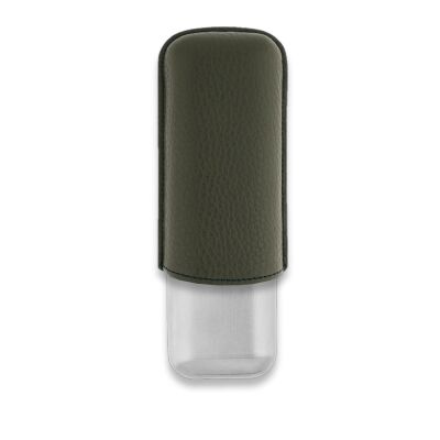 S.T. Dupont Deri Metal Puro Kılıfı Yeşil/Krom 2li (60Ring) - 2