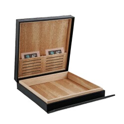S.T. Dupont Deri Travel Seyahat Humidoru Siyah 10's - S.T.DUPONT (1)
