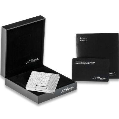 S.T. Dupont Ligne 2 Small Platinum Arabesque Çakmak 18603 - 3