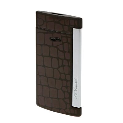 S.T. Dupont Slim 7 Croco Dandy Kahverengi Çakmak 27736 - 3