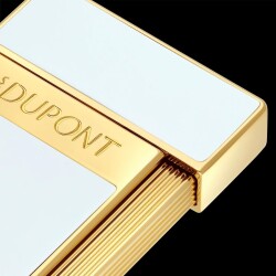 S.T. Dupont Slimmy Puro Çakmak Parlak Beyaz Gold 28224 - 3